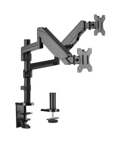 Brateck Dual Monitor Full Extension Gas Spring Dual Monitor Arm (independent Arms) Fit Most 17'-32' Monitors Up to 8kg per screen VESA 75x75 /100x100