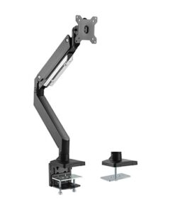 Brateck Single Monitor Heavy-Duty Gas Spring Aluminum Monitor Arm Fit Most 17'-35' Monitor Up to15kg per screen (LS)