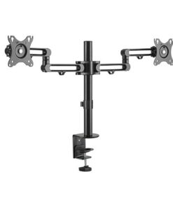 Brateck Dual Monitor Premium Aluminum Articulating Monitor Arm Fit Most 17'-32' Monitors Up to 8kg per screen VESA 75x75 /100x100