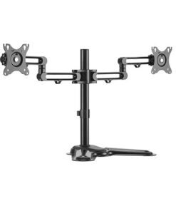 Brateck Dual Free Standing Monitor Premium Articulating Aluminum Monitor Stand Fit Most 17'-32' Monitors Up to 8kg per screen VESA 75x75 /100x100