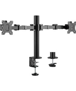 Brateck Dual Monitors Affordable Steel Articulating Monitor Arm Fit Most 17'-31' Monitors Up to 9kg per screen VESA 75x75 /100x100
