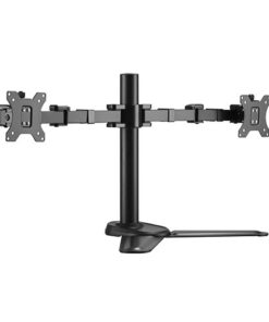 Brateck Dual Free Standing Monitors Affordable Steel Articulating Monitor Stand Fit Most 17'-32' Monitors Up to 9kg per screen VESA 75x75 /100x100