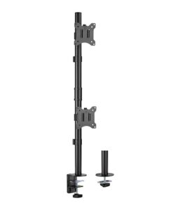Brateck Vertical Pole Mount Dual-Screen Monitor Mount Fit Most 17'-32' Monitors, Up to 9kg per screen VESA 75x75 /100x100