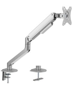 Brateck Single Monitor Economical Spring-Assisted Monitor Arm Fit Most 17'-32' Monitors, Up to 9kg per screen VESA 75x75 /100x100 Matte Grey (LS)