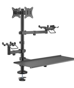 Brateck POS Mounting Solution For Dual Screens (with keyboard tray), Fit Screen Size 17'-32'm, Weight Capacity (per screen)  9kg (LS)