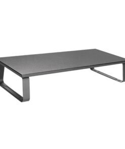 Brateck Timber Desktop Monitor Stand (600x260x120mm) Fit Screen Size 13'-32' Weight Capacity Up to 20kg- Black (LS)