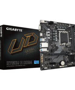 Gigabyte B760M H DDR4 Intel LGA 1700 m-ATX Motherboard, 2x DDR4 ~64GB, 1x PCI-E x16, 2x M.2, 4x SATA, 3x USB 3.2, 2x USB 2.0,