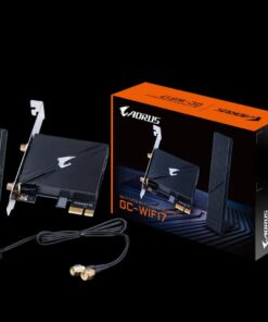 Gigabyte GC-WIFI7 Motherboard, Wi-Fi 7, up to 5800Mbps, up to 320MHz bandwidth support across the 2.4GHz, 5GHz, and 6GHz bands, 2Tx2R antenna, PCIe x1