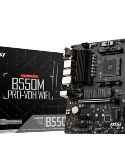 MSI B550M PRO-VDH WIFI Motherboard AMD Ryzen AM4, 4xDDR4, support up to 128GB, 1xPCIe 4.0 /3.0 x16 slot, 4xSATA 6Gb, 7xUSB3.2, 6xUSB2.0, LAN, HDMI