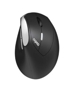 RAPOO EV250 Ergonomic Vertical Wireless Mouse 6 Buttons 800 /1200 /1600 DPI Optical Silent Click Mice - Black (Renamed from MV20)