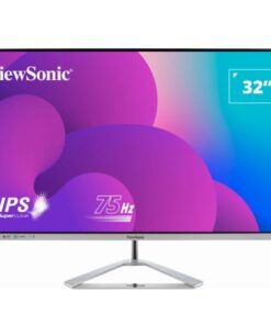 ViewSonic 32' Office Professional Stylish Elegant and Ultra Thin bezel, SuperClear IPS 4ms, FHD,HDMI,DP,VGA,Speakers,Low Energy 26w,V100,Monitor,3YARW