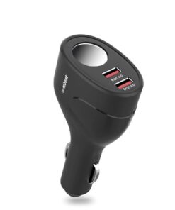 ï¼ˆLSï¼‰ mbeatÂ® Gorilla Power Dual Port QC3.0 Car Charger and Cigarette Lighter Extender features built-in over heat Package