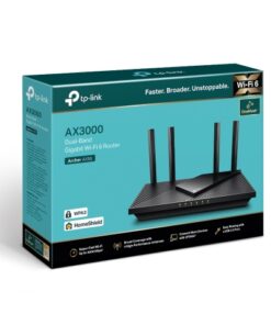 TP-Link Archer AX55 AX3000 Dual Band Gigabit Wi-Fi 6 Router, 2402 Mbps 5GHz, OFDMA, OneMesh, 4x High-Gain Antenna, Improved Battery, Alexa Compatible