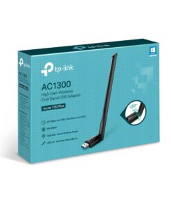TP-Link Archer T3U Plus AC1300 High Gain Wi-Fi Dual Band USB Adapter,Â  867Mbps at 5GHz + 400Mbps at 2.4GHz, USB 3.0, 1xHigh Gain External Antenna, MU-