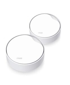 TP-Link Deco X50-PoE(2-pack) AX3000 Whole Home Mesh WiFi 6 System with PoE, 574 Mbps at 2.4 GHz + 2402 Mbps at 5 GHz