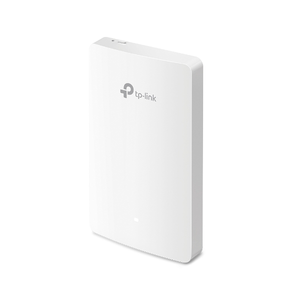 TP-Link EAP615-Wall Omada AX1800 Wall Plate WiFi 6 Access Point, 1201 /574 Mbps, 4x Gigabit Ethernet Port, 2x Antenna, Centralised Management