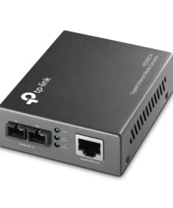 TP-Link MC200CM 1000Mbps RJ45 to 1000Mbps multi-mode SC fiber Converter, Full-duplex, up to 550m, switching power adapter, chassis TL-MC1400 rack-moun