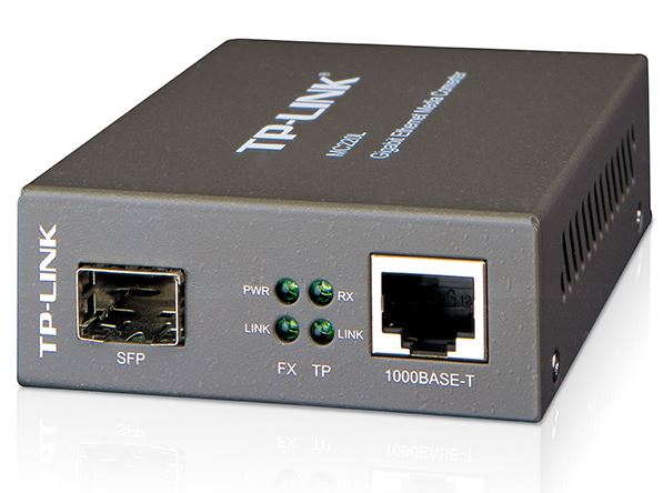 TP-Link MC220L Gigabit Single and Multi-Mode SFP Media Converter - IEEE 802.3ab /802.3z, 0.55km Multi-mode, 10km Single-Mode