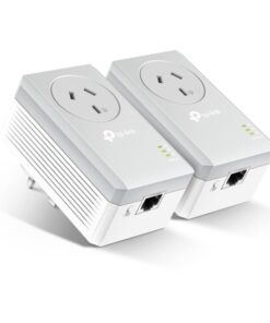 TP-Link TL-PA4010P KIT AV600 Powerline Adapter with AC Pass Through Starter Kit 600Mbps HomePlug AV 1x100Mbps LAN Power Socket 300m ~TL-PA4016P KIT