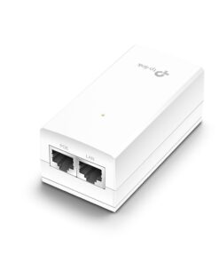 TP-Link POE2412G Omada 24V Passive PoE Injector Adapter, 1Ã— Gigabit PoE Port, 1Ã— Gigabit Non-PoE Port, Data and Power Carried over The Same Cable, 24V
