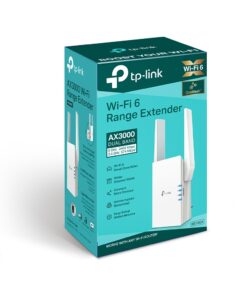 TP-Link RE705X AX3000 Mesh WiFi 6 Extender 574Mbps@2.4GHz 2402Mbps@5GHz, 1x Gigabit Ethernet Port, 2x External Antennas