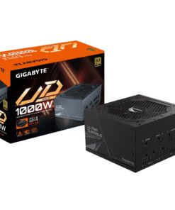Gigabyte UD1000GM PG5 2.0 1000W ATX PSU Power Supply 80+ Gold >90% 120mm Fan Black Flat Cables Single +12V >100K Hrs