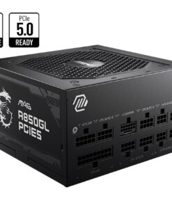 MSI MAG A850GL PCIE5 850W Up to 90% (80 Plus Gold) ATX Power Supply Unit, PFC, 100~240 VAC, 850W, 47-63Hz, PCI-E, SATA, FDD