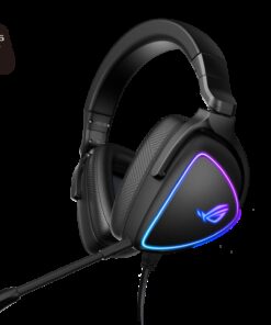 ASUS ROG DELTA S Lightweight USB-C Gaming Headset with AI noise-canceling mic, MQA rendering technology, RGB lighting, PC, Switch and PS5