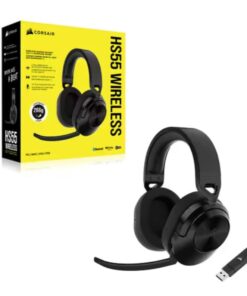 Corsair HS55 WIRELESS Gaming Headset- Carbon (AP), 50mm drivers, Dolby 7.1, wireless 50â€¯ft, 24h battery, PC /PS4 /PS5, iCUE support, omnidirectional mic