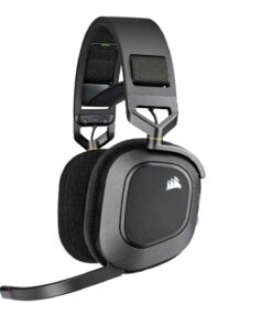 Corsair HS80 MAX WIRELESS Gaming Headset - Steel Gray, 50mm drivers, Dolby Atmost, 24-130h battery, RGB, multi-platform PC /PS /Switch /Mobile