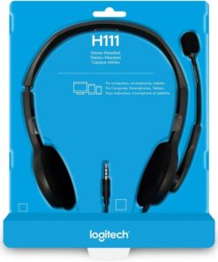 (LS) Logitech H111 Strereo Headset (Single 3.5mm Jack) Cable length  7.71 ft (2.35 m) 2-Year Limited Hardware Warranty