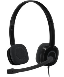 Logitech H151 Stereo Headset Light Weight Adjustable Headphones with Microphone 3.5mm jack In-line audio controls Noise-cancelling