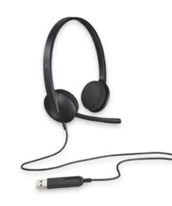 Logitech H340 Plug-and-Play USB Headset with Noise Cancelling Microphone Comfort Design for Windows Mac Chrome 2yr wty Headphones