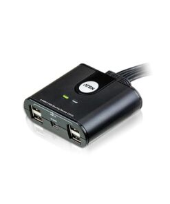 Aten Peripheral Switch 4x4 USB 2.0, 4x PC, 4x USB 2.0 Ports, Remote Port Selector, Plug and Play, Hot Pluggable