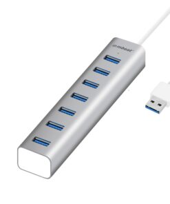 mbeatÂ® 7-Port USB 3.0 Powered Hub - USB 2.0 /1.1 /Aluminium Slim Design Hub with Fast Data Speeds (5Gbps) Power Delivery for PC and MAC devices Weight