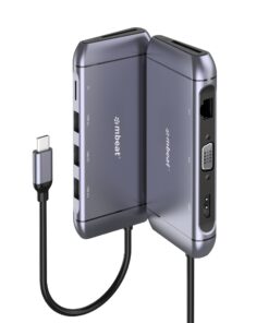 (LS) mbeatÂ® Elite X9 9-in-1 Multifunction USB-C Docking Station 1x HDMI, 1x VGA 1x USB-C Power Delivery 100W, 3x USB 3.0, MicroSD /SD Card