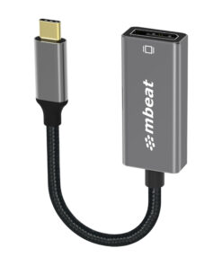 (LS) mbeatÂ® Elite USB-C to Display Port Adapter -Converts USB-C to DisplayPort female port, 4K@60Hz (3840Ã—2160), 15cm - Space Grey Weight  30g