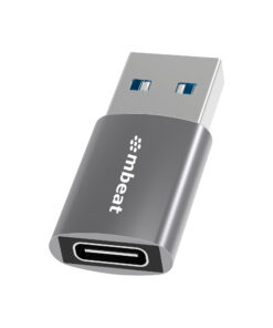 mbeatÂ® Elite USB 3.0 (Male) to USB-C (Female) Adapter - Converts USB-C device to Any Computers, Laptops with USB-A port, USB 3.0 5Gbps - Space Grey