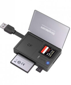 Simplecom CR309 3-Slot SuperSpeed USB 3.0 Card Reader with Card Storage Case