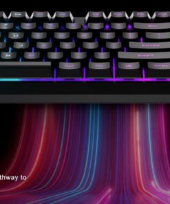 Corsair K55 CORE RGB Gaming Keyboard â€&rdquo; Black, Extended layout, 12KRO, 6 macro keys, rubber dome switches, USB wired, iCUE support, media controls