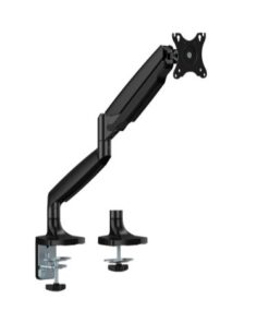 Brateck LDT82-C012 Single Screen Heavy-Duty Gas Spring Monitory Arm For most 17'~45' Monitors, Matte Black