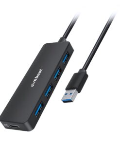 mbeatÂ® 4-Port USB 3.0 Hub with USB-C DC Port Compact and Portable Design Expandable Connectivity Data Transfer Speed  5Gbps Weight  32g