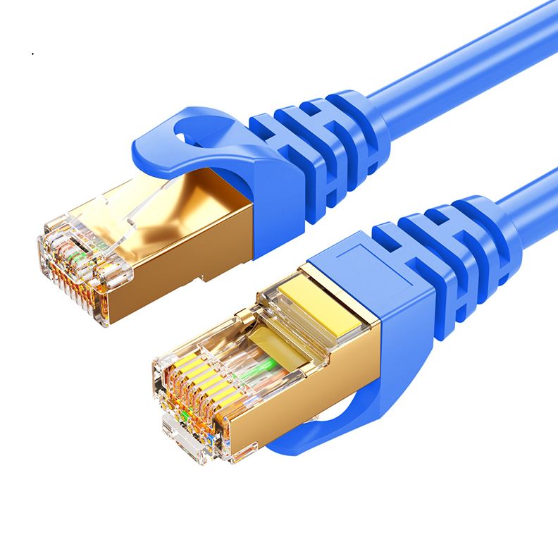 8Ware CAT7 Cable 1m - Blue Color RJ45 Ethernet Network LAN UTP Patch Cord Snagless Flat cable