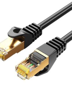 8Ware CAT7 Cable 2m - Black Color RJ45 Ethernet Network LAN UTP Patch Cord Snagless Flat cable