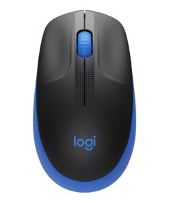 Logitech M190 Full-Size Wireless Mouse - BLUE from up to 10 meters away 1000 dpi, ONE AA- 18 months of worry-free usage