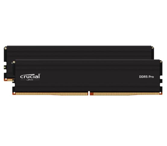 Crucial Pro 16GB (1x16GB) DDR5 UDIMM 5600MHz CL46 Black Heat Spreader Support Intel XMP AMD Ryzen Desktop PC Gaming Memory ~CT16G48C40U5 CT16G56C46U5