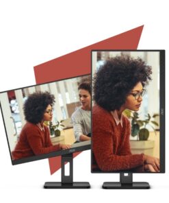 AOC 27' IPS Monitor (27E3QAF) - Full HD 75Hz, 4ms response, 300 nits, 120% sRGB, HDMI /DP /VGA, height-adjustable stand, built-in speakers (LS)