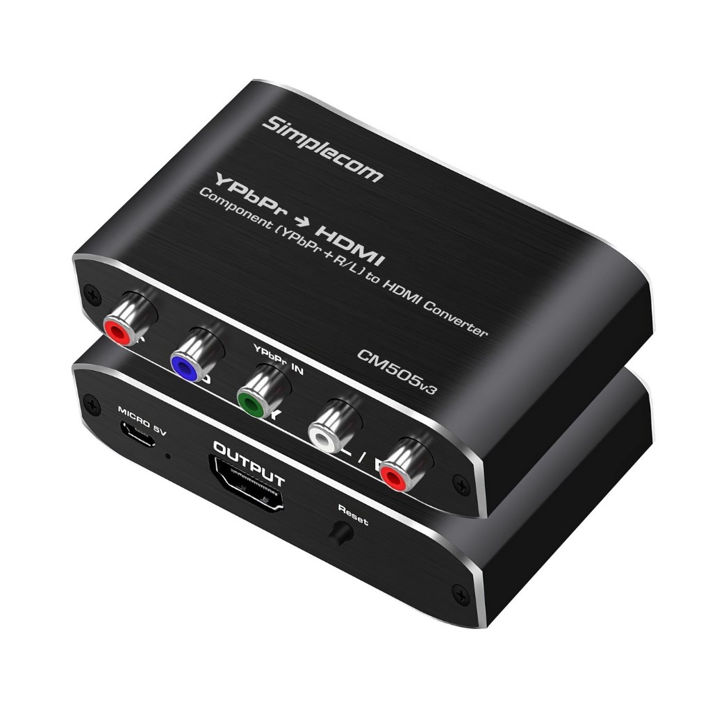 Simplecom CM505v3 Component (YPbPr + Stereo R /L) to HDMI Converter Full HD 1080p