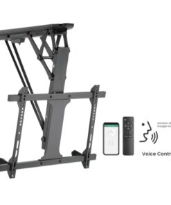 Brateck PLB-M0546AI Smart Flip Down TV Ceiling Mount Powered by TUYA Support most 32' ~ 70' TVs (Black) (LS)