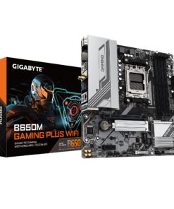 Gigabyte B650M GAMING PLUS WIFI, AMD AM5, 4 x DDR5up to 256 G, 1 x HDMI, 1 x PCI Express x16, 2 x M.2, 4 x SATA, 4 x USB 3.2